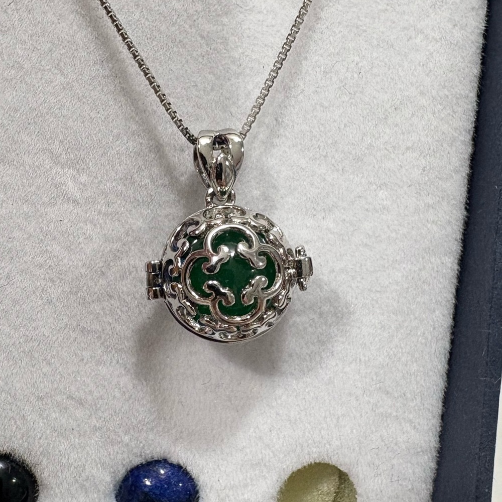 New Chakra Stone Locket Cage Necklace - Picture 7 of 10